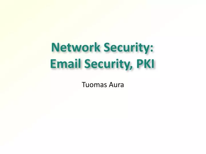 network security email s ecurity pki