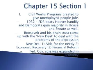 Chapter 15 Section 1