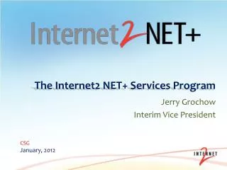 The Internet2 NET+ Services Program