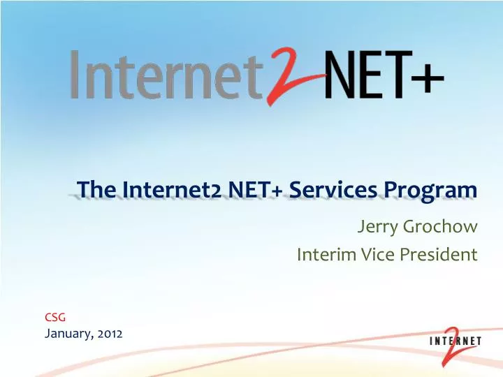 the internet2 net services program
