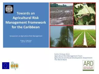 Carlos Enrique Arce Agriculture Risk Management Team Agricultural and Rural Development Department The