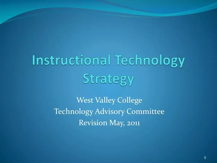 instructional technology strategy