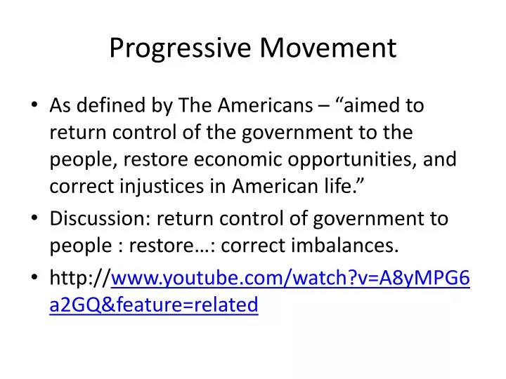 progressive movement
