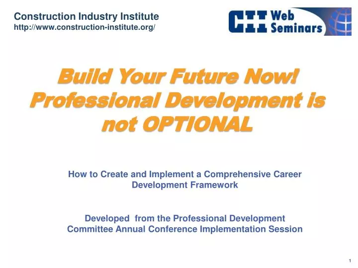 build your future now professional development is not optional