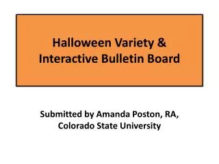 Halloween Variety &amp; Interactive Bulletin Board