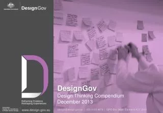 DesignGov Design Thinking Compendium December 2013