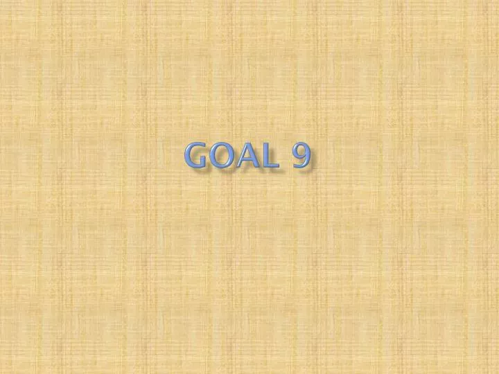 goal 9