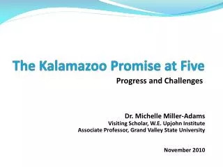 The Kalamazoo Promise at Five
