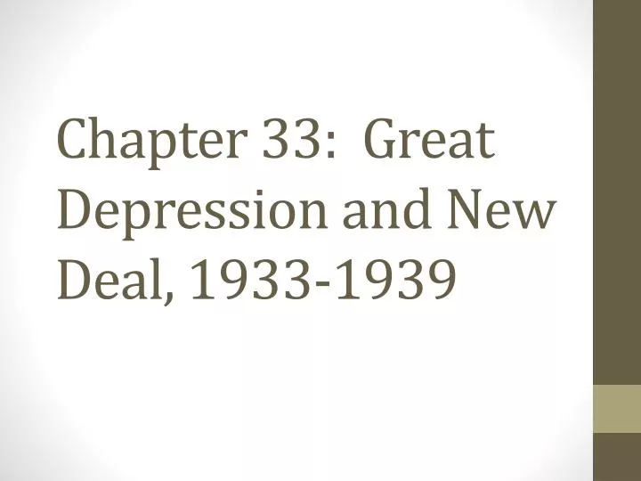 chapter 33 great depression and new deal 1933 1939