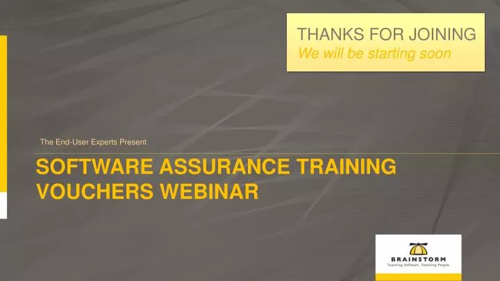 software assurance training vouchers webinar