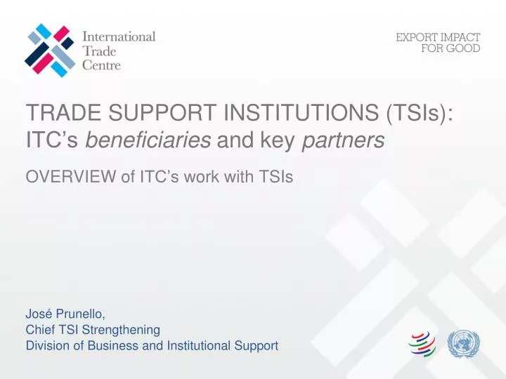 trade support institutions tsis itc s beneficiaries and key partners