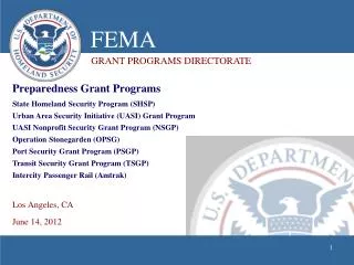 Preparedness Grant Programs