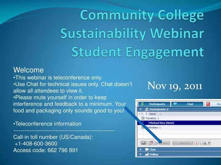 community college sustainability webinar student engagement