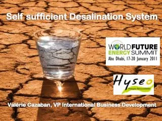 Self sufficient Desalination System