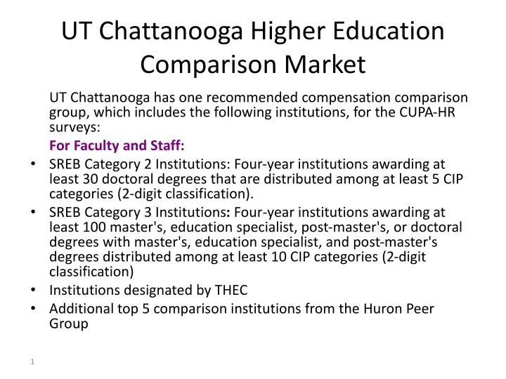 ut chattanooga higher education comparison market