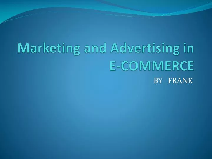marketing and advertising in e commerce