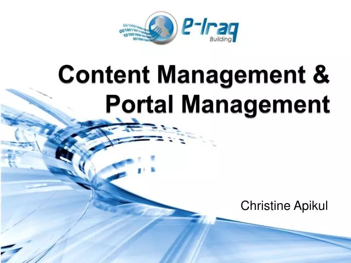 content management portal management
