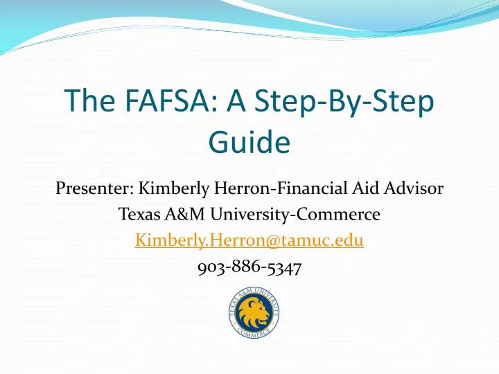 the fafsa a step by step guide