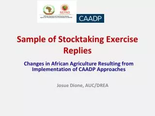 Sample of Stocktaking Exercise Replies