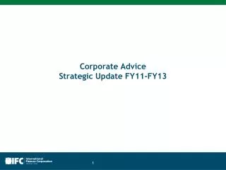 Corporate Advice Strategic Update FY11-FY13