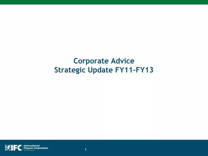 corporate advice strategic update fy11 fy13