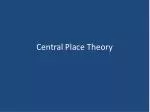 Central Place Theory