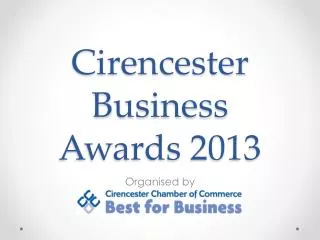 Cirencester Business Awards 2013