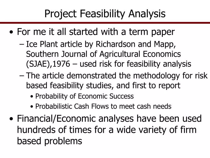 project feasibility analysis