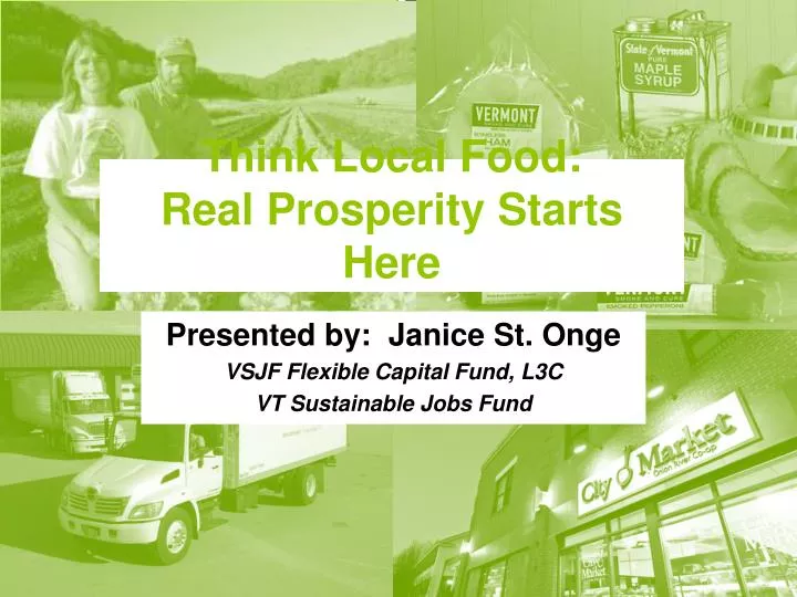 think local food real prosperity starts here