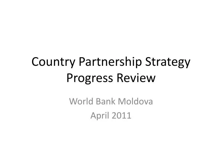 country partnership strategy progress review