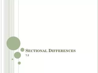 Sectional Differences