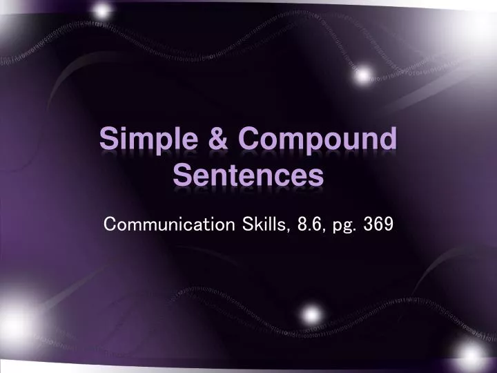 simple compound sentences