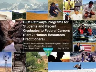 BLM Pathways Programs for Students and Recent Graduates to Federal Careers (Part 2: Human Resources Practitioners)