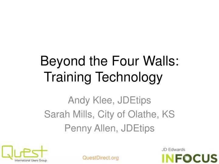 beyond the four walls training technology