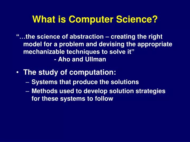 what is computer science