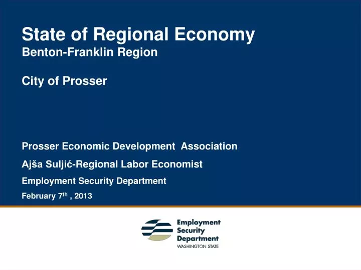 state of regional economy benton franklin region city of prosser
