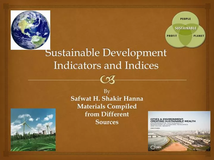sustainable development indicators and indices
