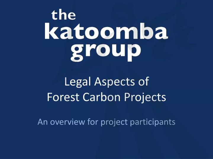 legal aspects of forest carbon projects