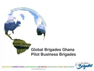 Global Brigades Ghana Pilot Business Brigades