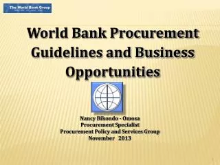 World Bank Procurement Guidelines and Business Opportunities
