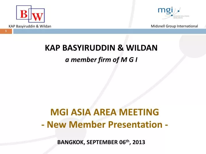 mgi asia area meeting new member presentation