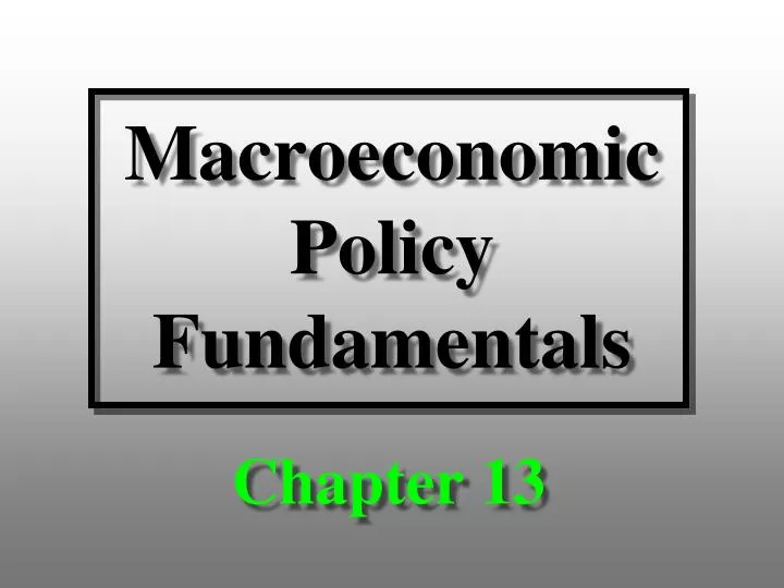 macroeconomic policy fundamentals