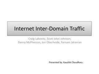 Internet Inter-Domain Traffic