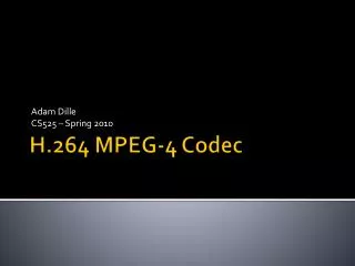 H.264 MPEG-4 Codec