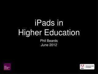 iPads in Higher Education