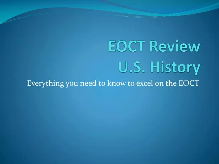 eoct review u s history