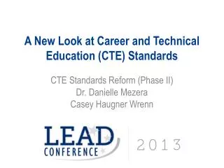 A New Look at Career and Technical Education (CTE) Standards