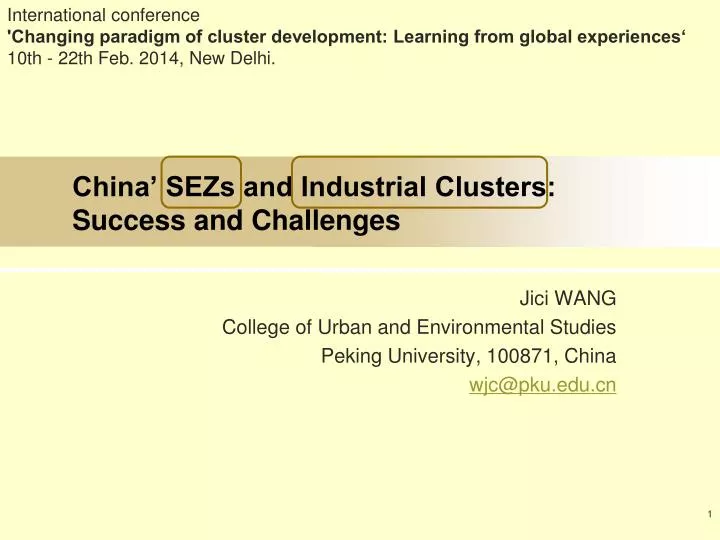 china sezs and industrial clusters success and challenges