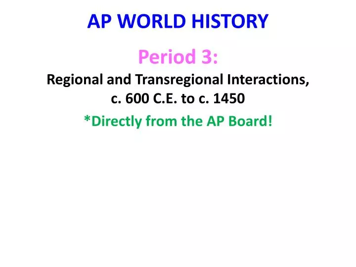 ap world history