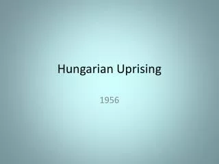 Hungarian Uprising